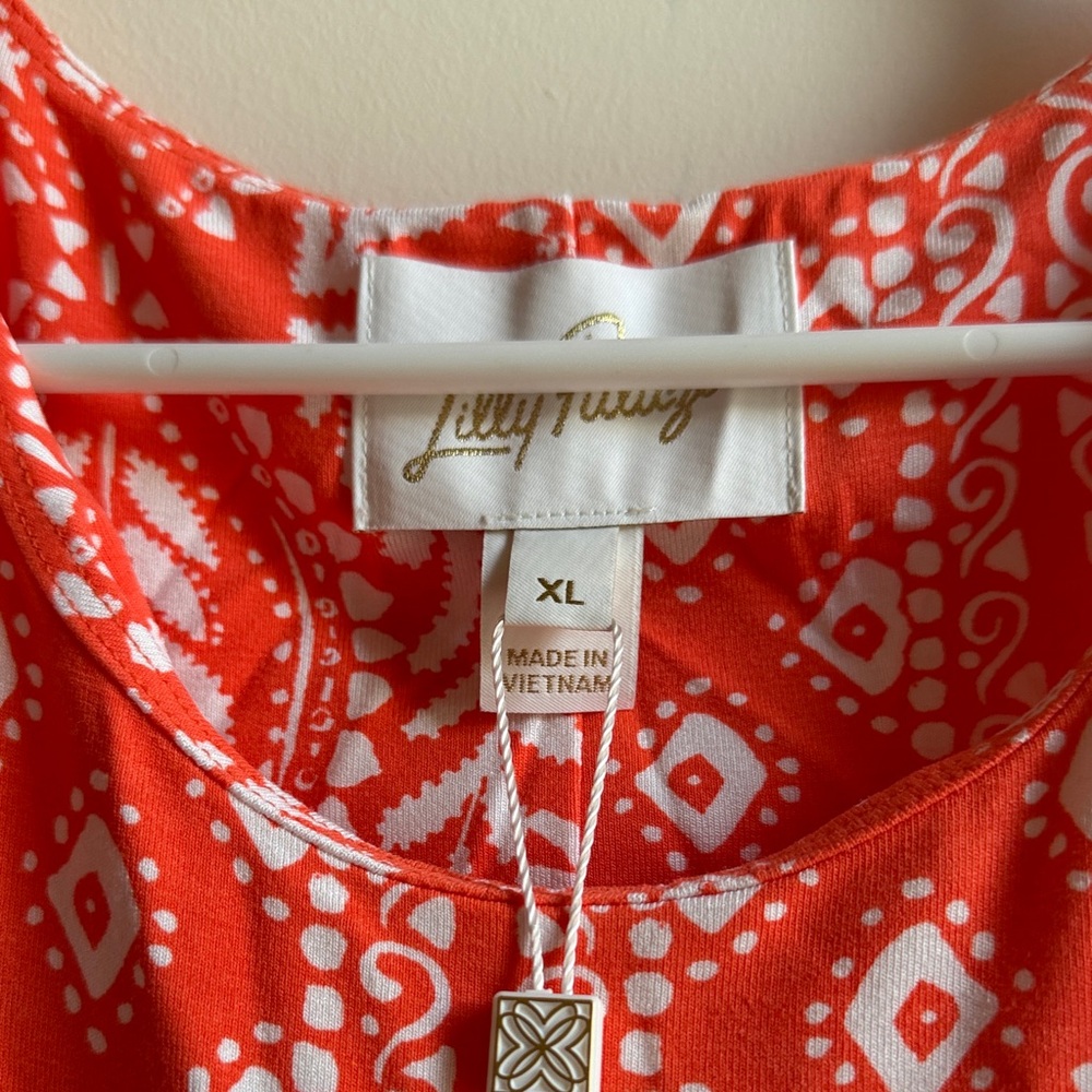 Lilly Pulitzer Elegant Orange Patterned Maxi Dress - Picture 4 of 7